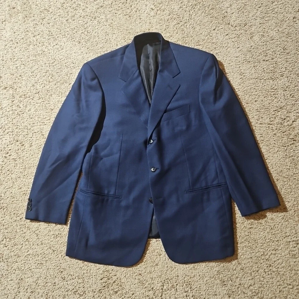 Pal Zileri Blazer Blue Wool Jacket 52EU (42US) Italy‎ EUC Drop 8